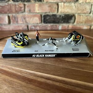 1994 Micro Machines Mighty Morphin Power Rangers Set #2 BLACK RANGER Galoob